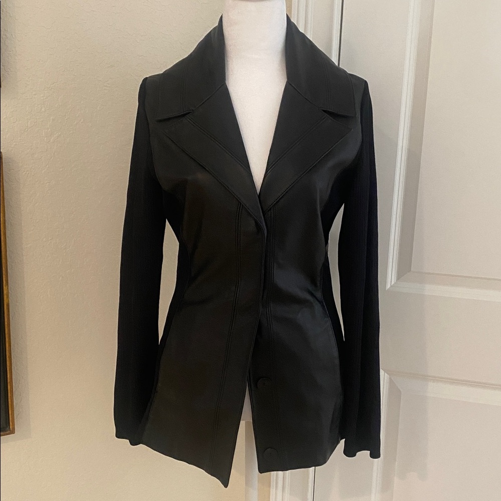 Dana Buchman Black Leather Jacket